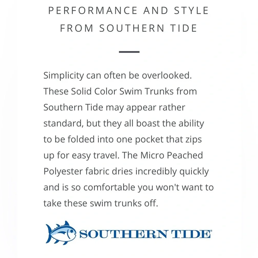 SouthernTideThe skipjack XL swimtrunks Fold in  a zipped pocket ideal for travel
